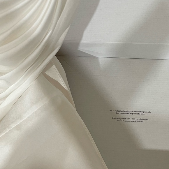 Fame&Partners NWT/BOX Ivory Satin wrap maxi dress BRIDES&BRIDESMAID Fits 6-8 - Picture 13 of 17